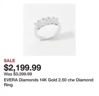 TSC Stores EVERA Diamonds 14K Gold 2.50 ctw Diamond Ring offer