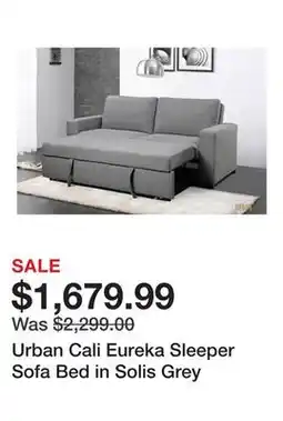 TSC Stores Urban Cali Eureka Sleeper Sofa Bed in Solis Grey offer