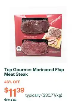 Voilà Top Gourmet Marinated Flap Meat Steak offer