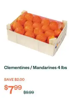 Voilà Clementines / Mandarines 4 lbs offer