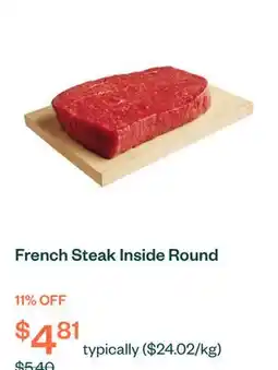 Voilà French Steak Inside Round offer