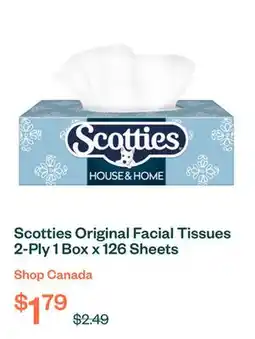 Voilà Scotties Original Facial Tissues 2-Ply 1 Box x 126 Sheets offer