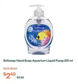 Voilà Softsoap Hand Soap Aquarium Liquid Pump 221 ml offer