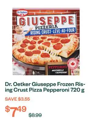 Voilà Dr. Oetker Giuseppe Frozen Rising Crust Pizza Pepperoni 720 g offer