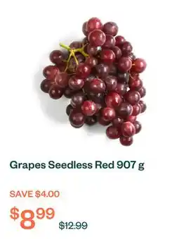 Voilà Grapes Seedless Red 907 g offer