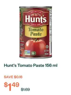 Voilà Hunt's Tomato Paste 156 ml offer