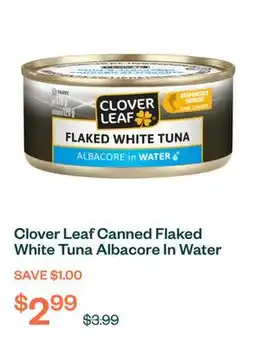 Voilà Clover Leaf Canned Flaked White Tuna Albacore In Water 170 g offer