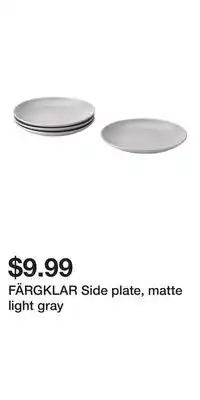 IKEA FÄRGKLAR Side plate, matte light gray offer