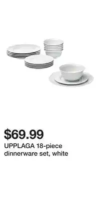 IKEA UPPLAGA 18-piece dinnerware set, white offer