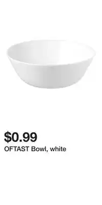 IKEA OFTAST Bowl, white offer