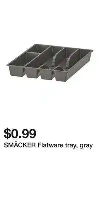 IKEA SMÄCKER Flatware tray, gray offer