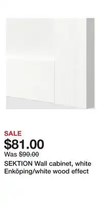 IKEA SEKTION Wall cabinet, white Enköping/white wood effect offer