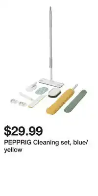 IKEA PEPPRIG Cleaning set, blue/yellow offer