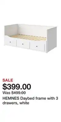 IKEA HEMNES Daybed frame with 3 drawers, white offer