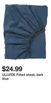 IKEA ULLVIDE Fitted sheet, dark blue offer