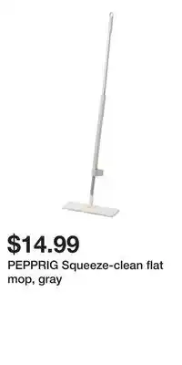 IKEA PEPPRIG Squeeze-clean flat mop, gray offer