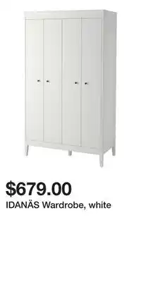 IKEA IDANÄS Wardrobe, white offer