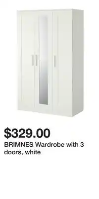 IKEA BRIMNES Wardrobe with 3 doors, white offer