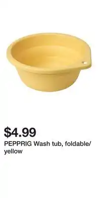 IKEA PEPPRIG Wash tub, foldable/yellow offer