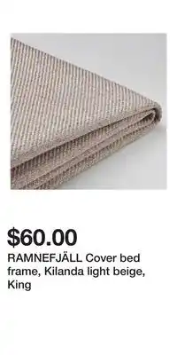 IKEA RAMNEFJÄLL Cover bed frame, Kilanda light beige, King offer