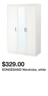 IKEA SONGESAND Wardrobe, white offer