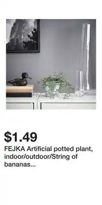 IKEA FEJKA Artificial potted plant, indoor/outdoor/String of bananas hanging offer