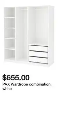 IKEA PAX Wardrobe combination, white offer