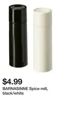 IKEA BARNASINNE Spice mill, black/white offer