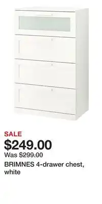 IKEA BRIMNES 4-drawer chest, white offer