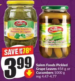 FreshCo Salem Foods Pickled Grape Leaves 454 g or Cucumbers offer