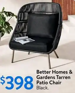 Walmart Better Homes & Gardens Tarren Patio Chair Black. offer