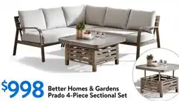 Walmart Better Homes & Gardens Prado 4-Piece Sectional Set offer