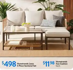 Walmart Hometrends Lasso 3-Piece Sectional Set offer