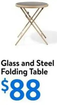 Walmart Glass and Steel Folding Table offer