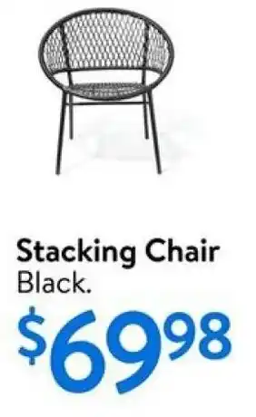 Walmart Stacking Chair Black. offer