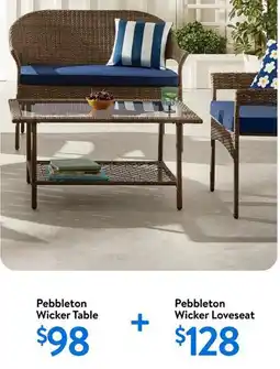 Walmart Pebbleton Wicker Table offer