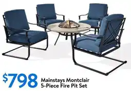 Walmart Mainstays Montclair 5-Piece Fire Pit Set offer