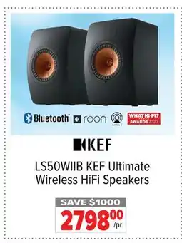 2001 Audio Video LS50WIIB KEF Ultimate Wireless HiFi Speakers offer