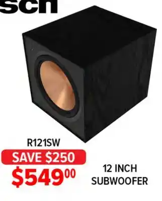 2001 Audio Video R121SW Klipsch 12 INCH SUBWOOFER offer