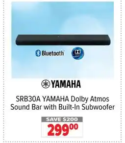 2001 Audio Video SRB30A YAMAHA Dolby Atmos Sound Bar with Built-In Subwoofer offer