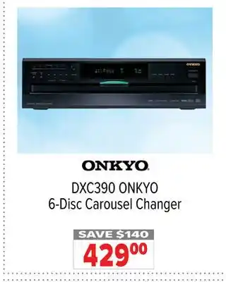 2001 Audio Video DXC390 ONKYO 6-Disc Carousel Changer offer