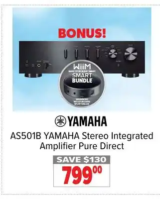 2001 Audio Video AS501B YAMAHA Stereo Integrated Amplifier Pure Direct offer