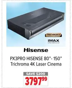 2001 Audio Video PX3PRO HISENSE 80- 150 Trichroma 4K Laser Cinema offer