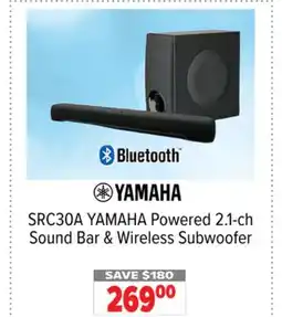 2001 Audio Video SRC30A YAMAHA Powered 2.1-ch Sound Bar & Wireless Subwoofer offer