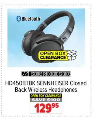 2001 Audio Video HD450BTBK SENNHEISER Closed Back Wireless Headphones offer