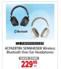 2001 Audio Video ACPAEBTBK SENNHEISER Wireless Bluetooth Over Ear Headphones offer