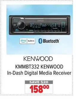 2001 Audio Video KMMBT332 KENWOOD In-Dash Digital Media Receiver offer