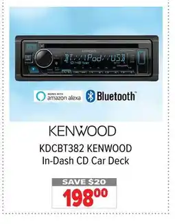 2001 Audio Video KDCBT382 In-Dash CD Car Deck offer