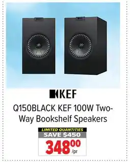 2001 Audio Video Q150BLACK KEF 100W Two- Way Bookshelf Speakers offer