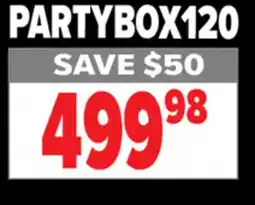 2001 Audio Video PARTYBOX120 Party Boxes offer